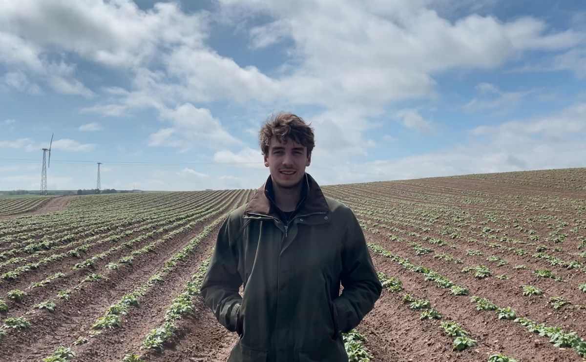 James Pick, a 22-year-old potato farmer for McCain based in North Yorkshire
