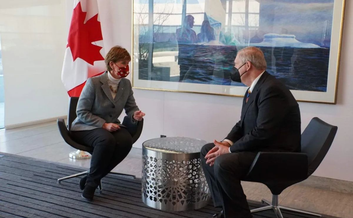 Marie-Claude Bibeau, Minister of Agriculture and Agri-Food in Canada and Tom Vilsack,United States Secretary of Agriculture Washington January 2022. Courtesy: Twitter/Marie-Claude Bibeau