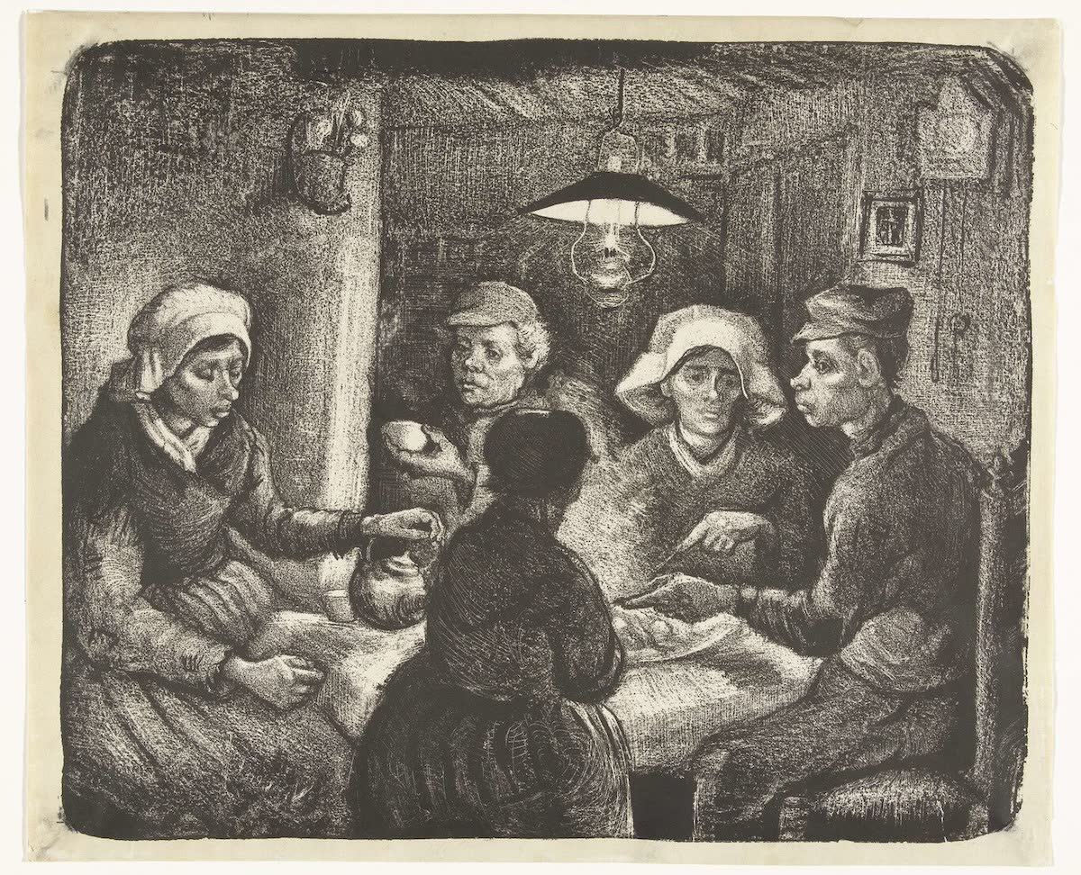 Comedores de patatas, de Van Gogh.