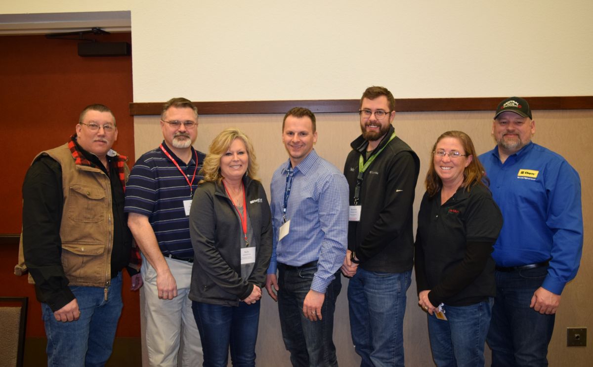 From left to right: Paul Cieslewicz, Rich Wilcox, Sally Suprise, Justin Yach, Kenton Mehlberg, Julie Cartwright and Chris Brooks.